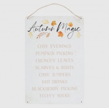 Tin sign autumn magic